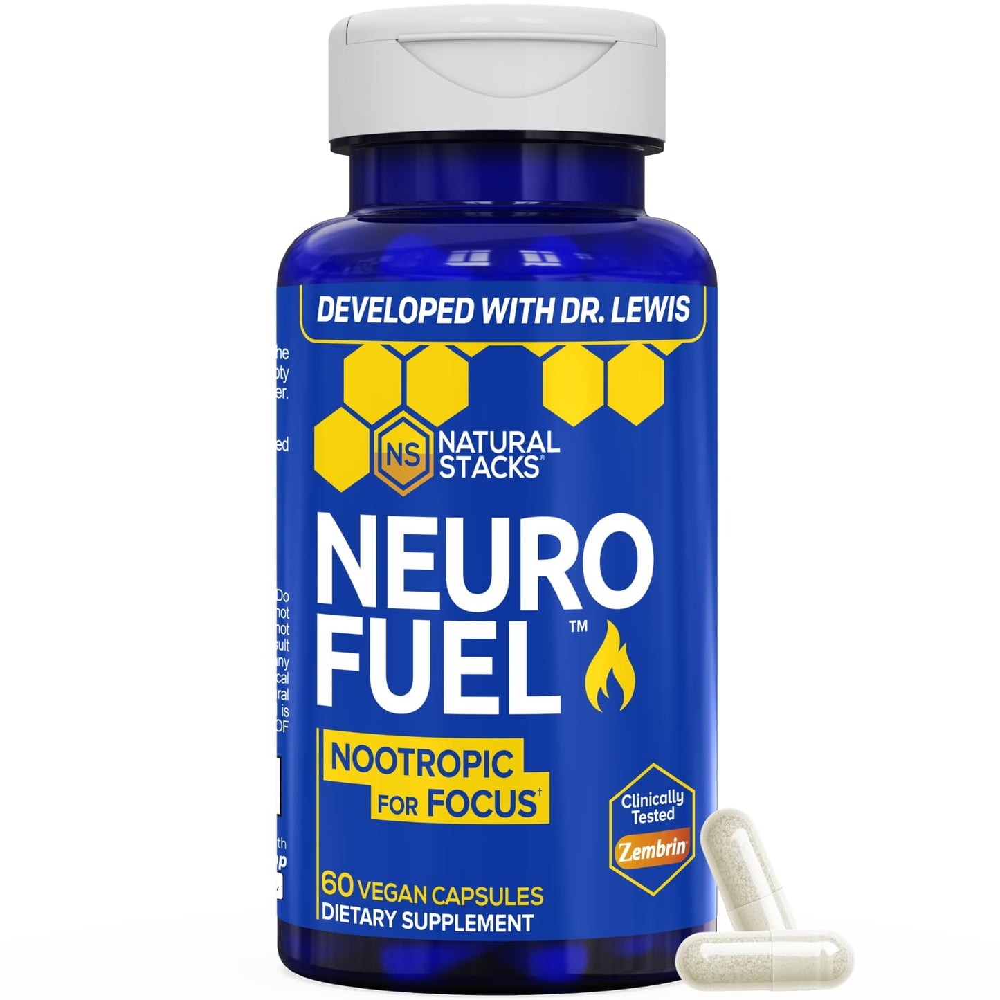 Natural Stacks NeuroFuel Nootropic with Zembrin Capsules, 60 Count