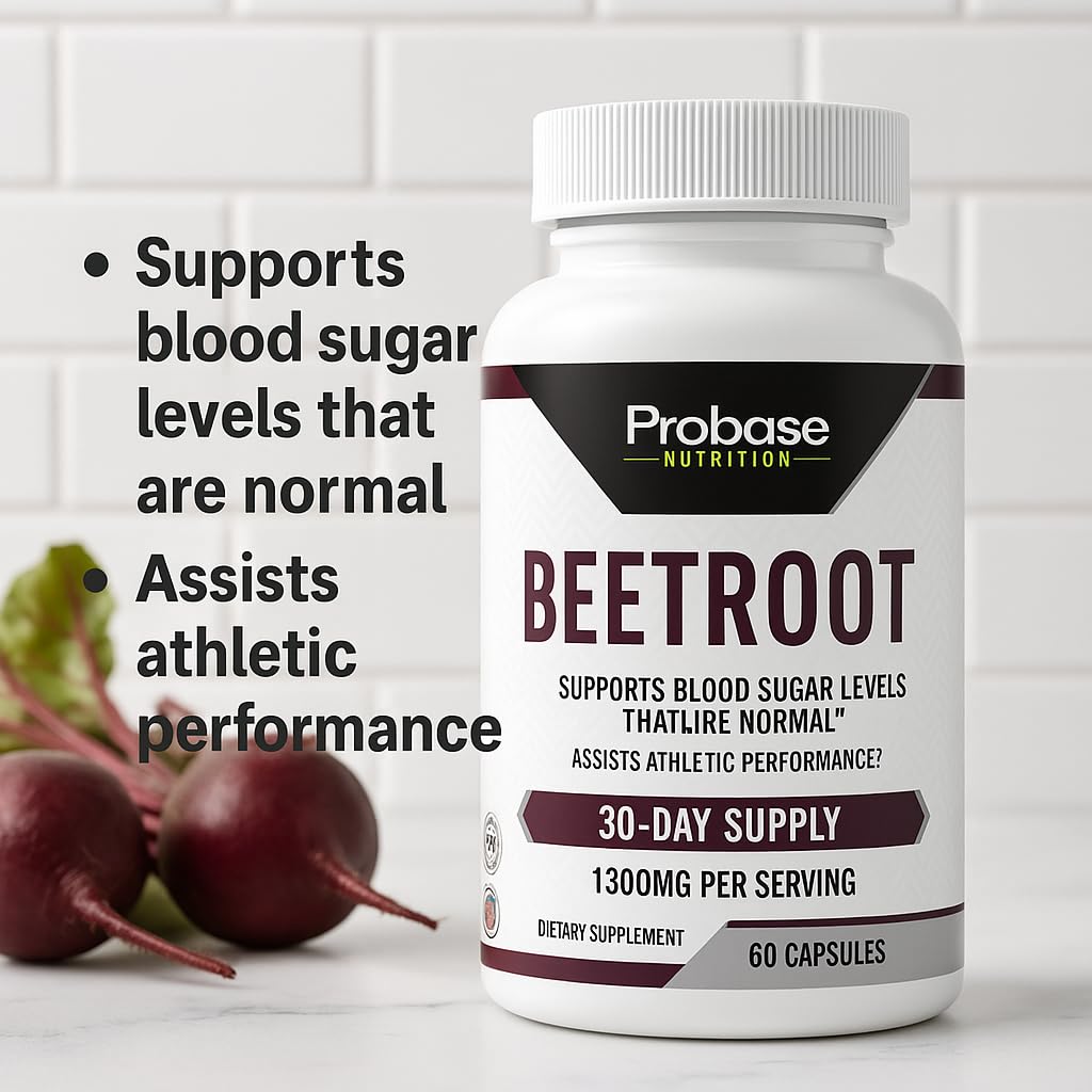 Probase Nutrition Beetroot Capsules, 60 Count