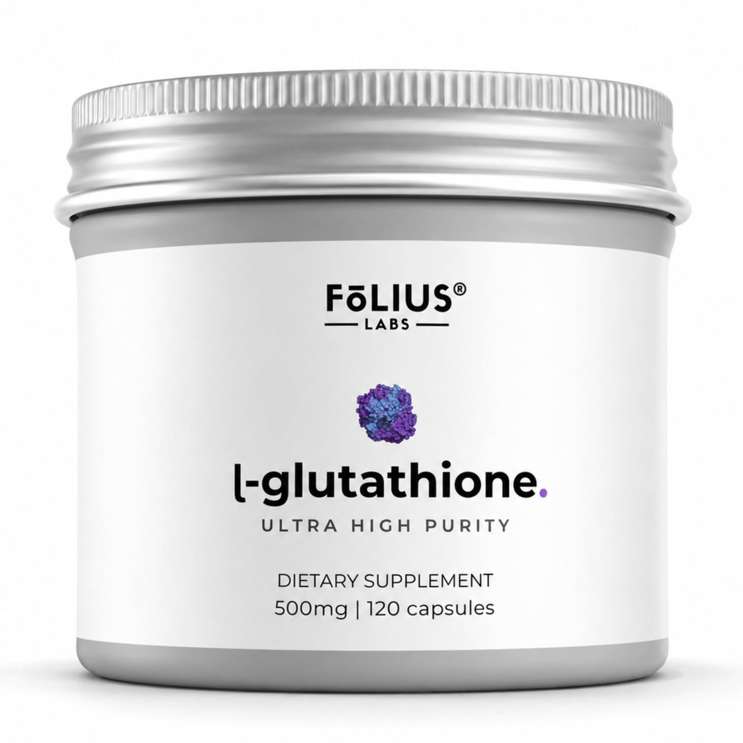 FOLIUS LABS Clean Label L-Glutathione 98% (Reduced) Veg Capsules, 120