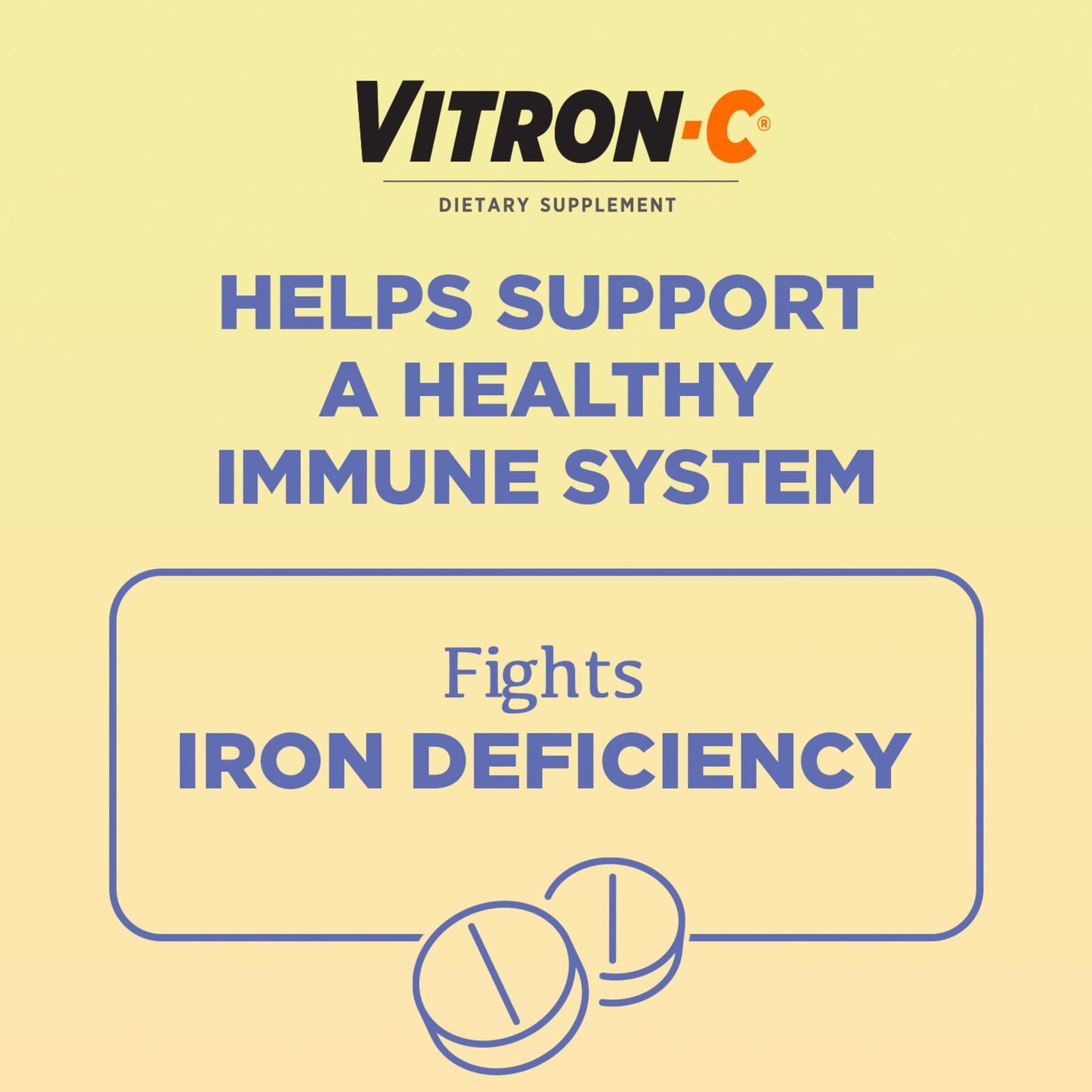 Vitron-C Iron Supplement for Women with Vitamin C, 60 Tablets