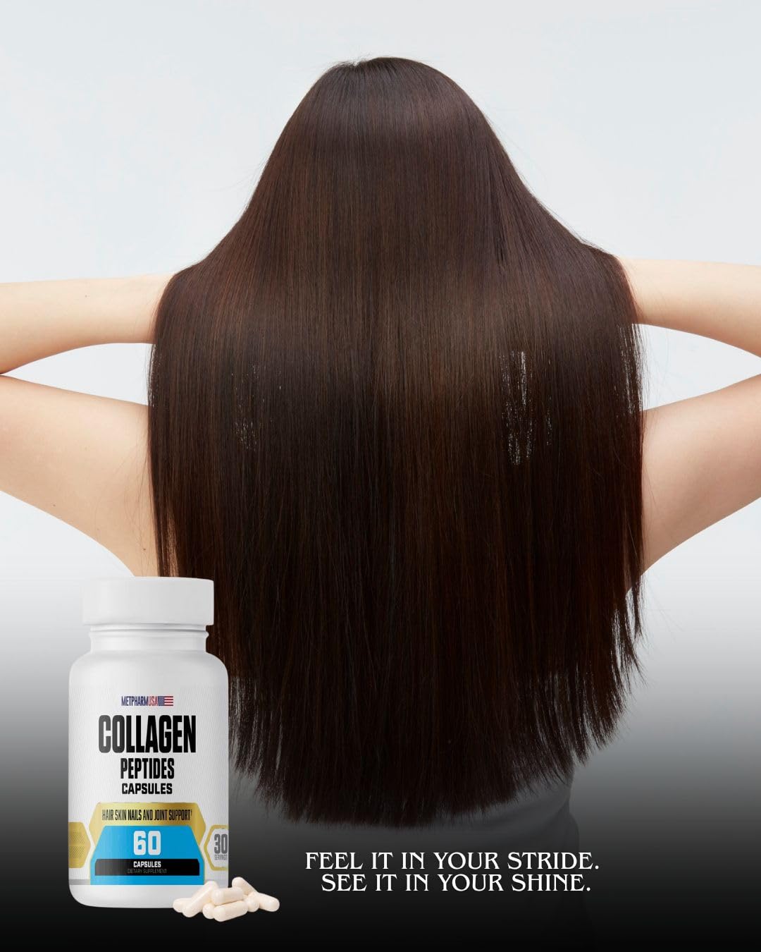 MetpharmUSA Collagen Peptides Capsules 60 Count