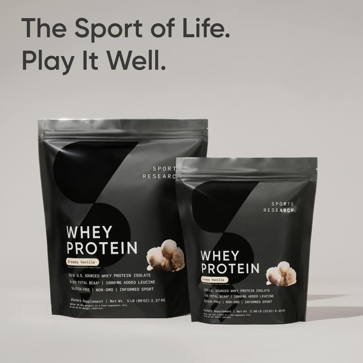 Sports Research Whey Protein Isolate Powder 80