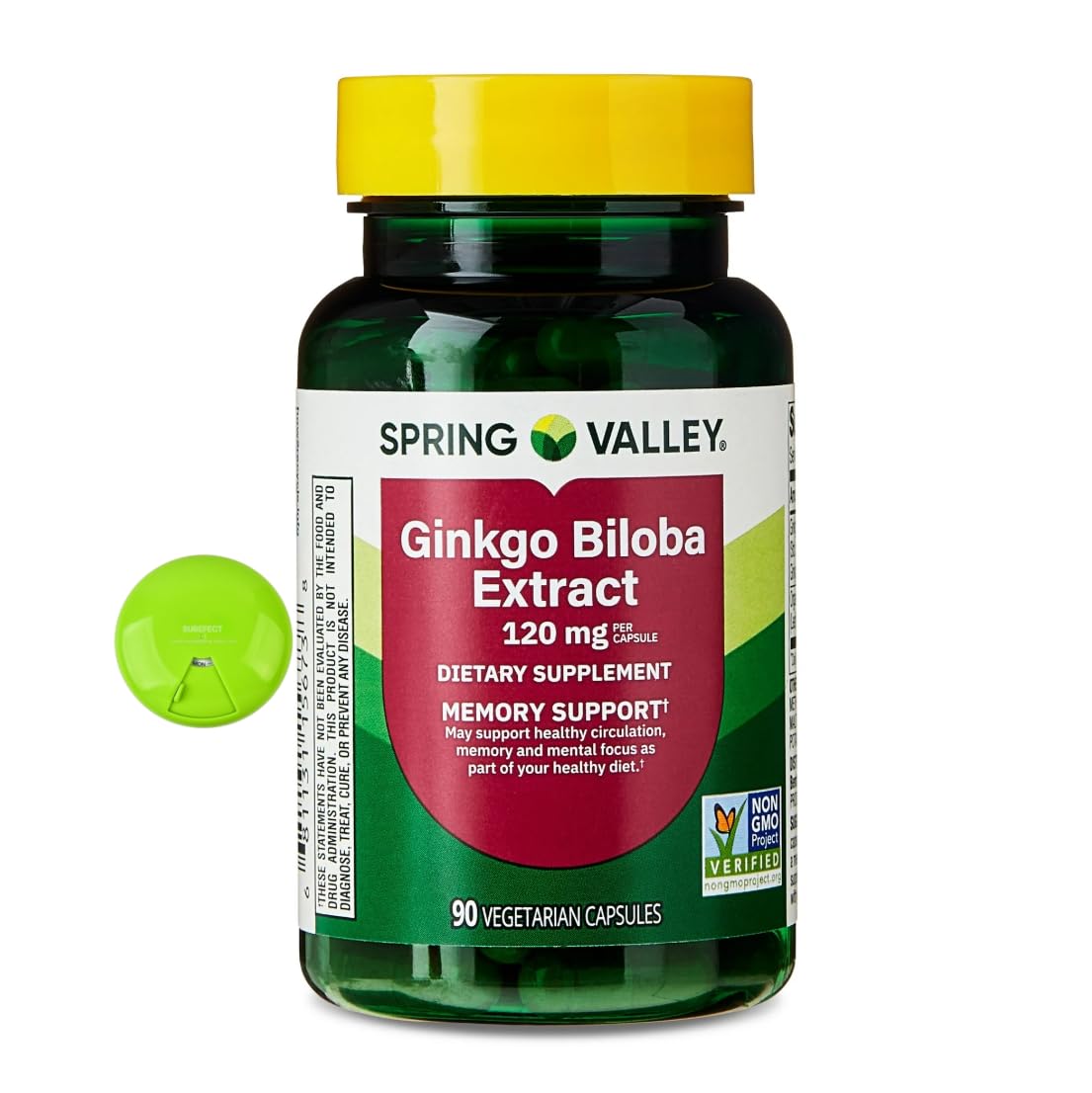 SUREFECT Ginkgo Biloba 120mg Extract + 200mg Powder, 90 Vegetarian Capsules