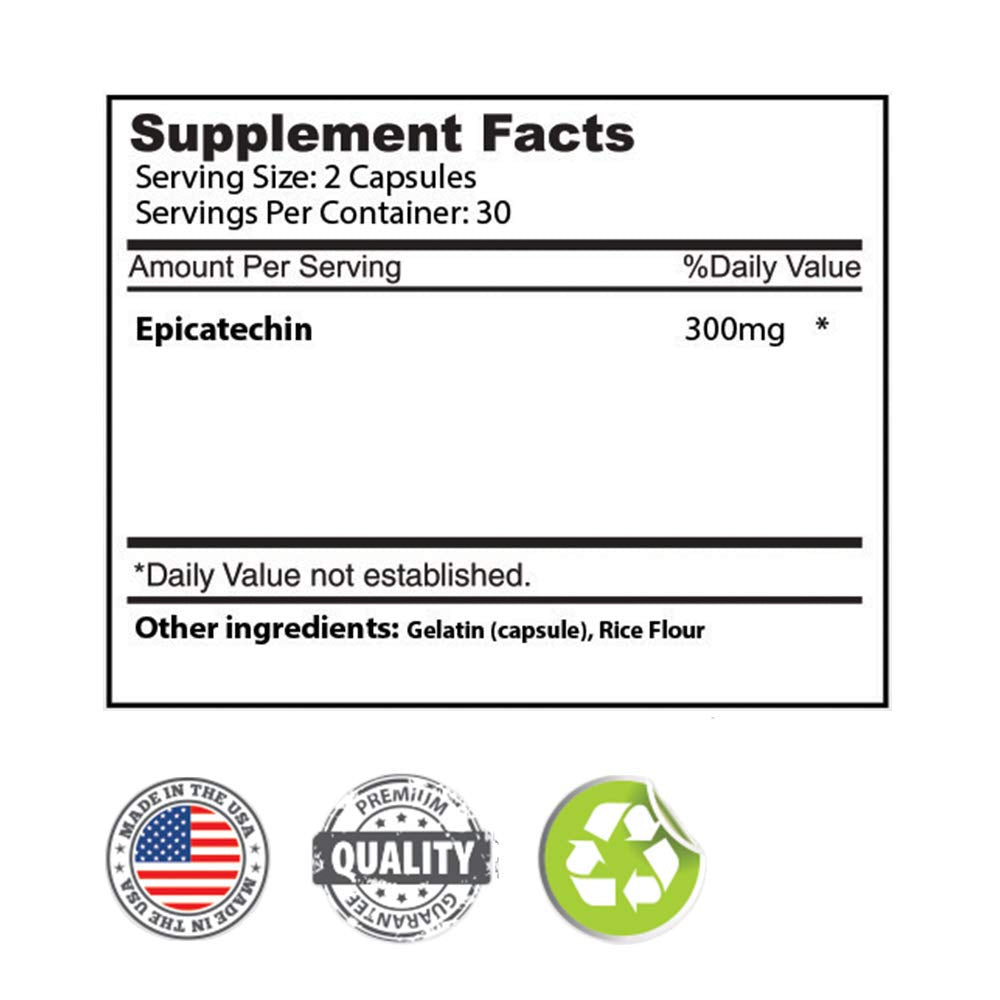 Body Essentials Epicatechin 300mg Capsules 60 Count