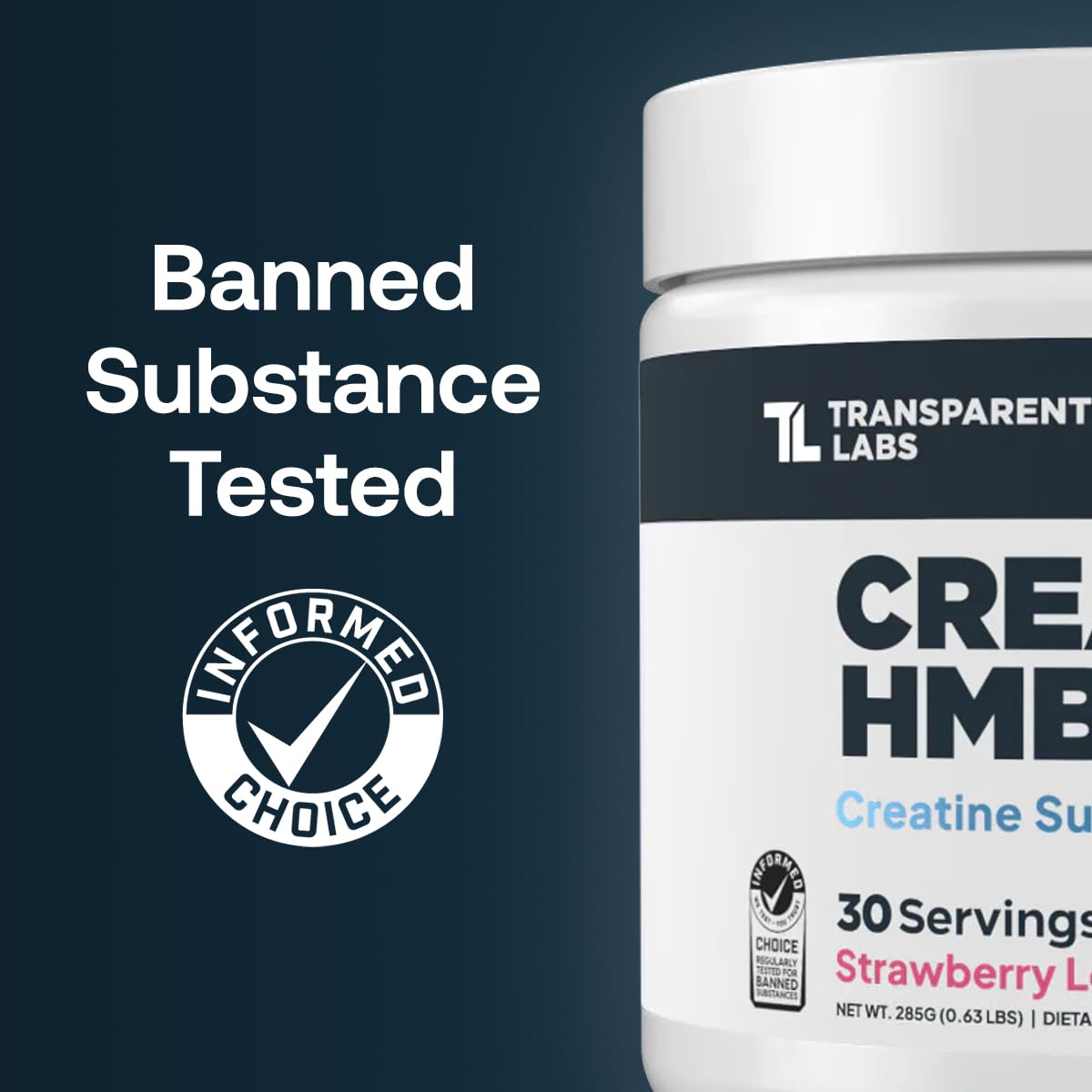 Transparent Labs Creatine Monohydrate with HMB Powder 10.4 oz