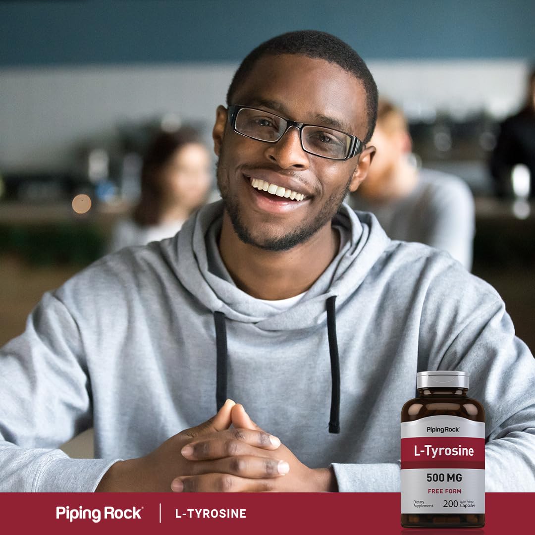 Piping Rock L-Tyrosine 500mg Capsules, 200 Count