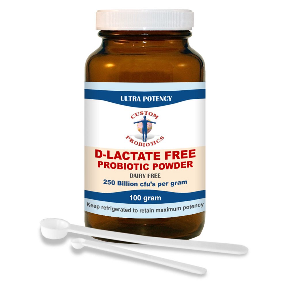 Custom Probiotics D-Lactate Free Probiotics Powder 3.5 Ounce