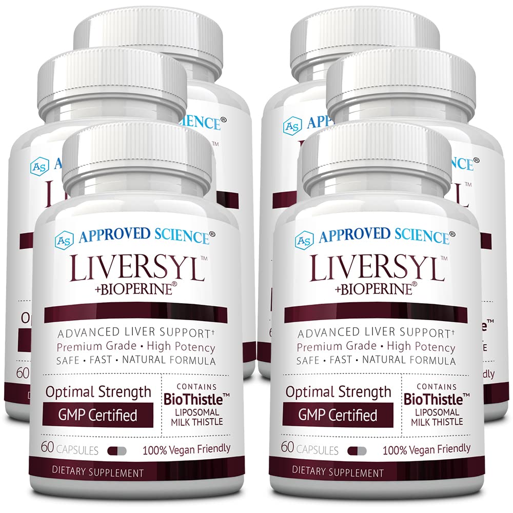 Approved Science Liversyl Milk Thistle, Artichoke Extract, and Bioperine Capsules 360