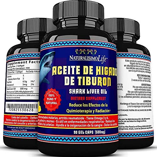 Generic Shark Liver Oil Alkylglycerols 500mg 20% Capsules, 90 Count