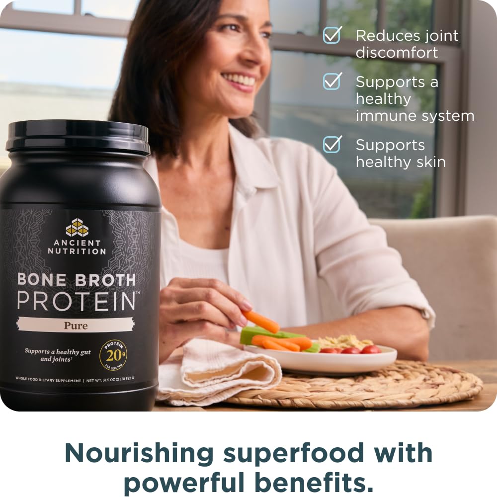 Ancient Nutrition Bone Broth Protein Powder, 40 Servings