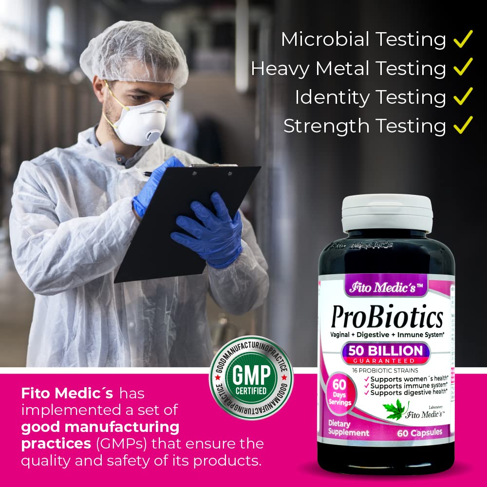 FITO MEDIC'S Lab Probiotic Supplement Capsule, 50 Billion CFU, 16 Strain Blend, 1 Count