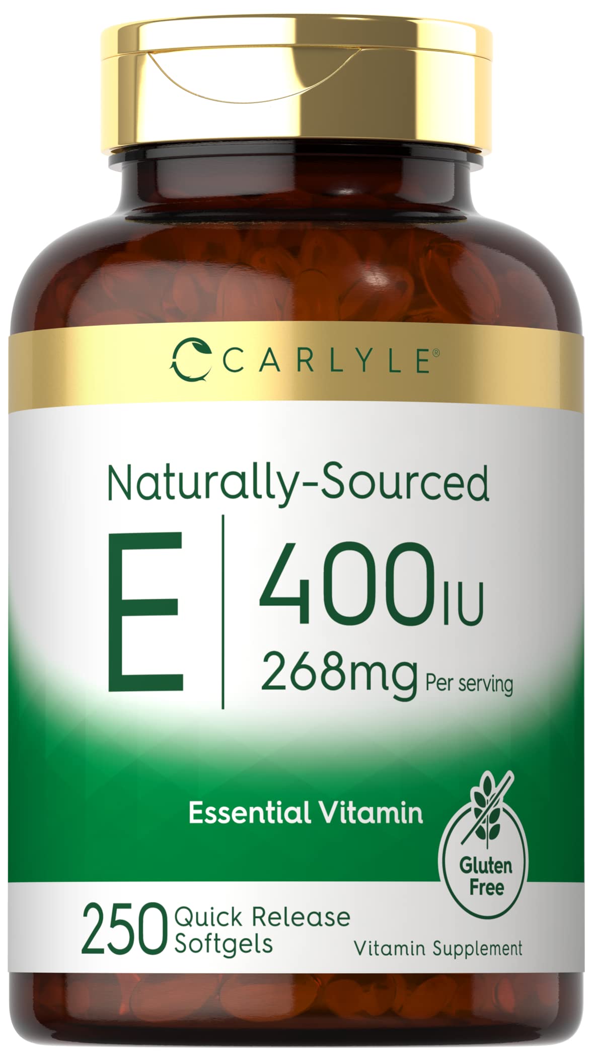 Carlyle Vitamin E 400 IU Softgels, 250 Count