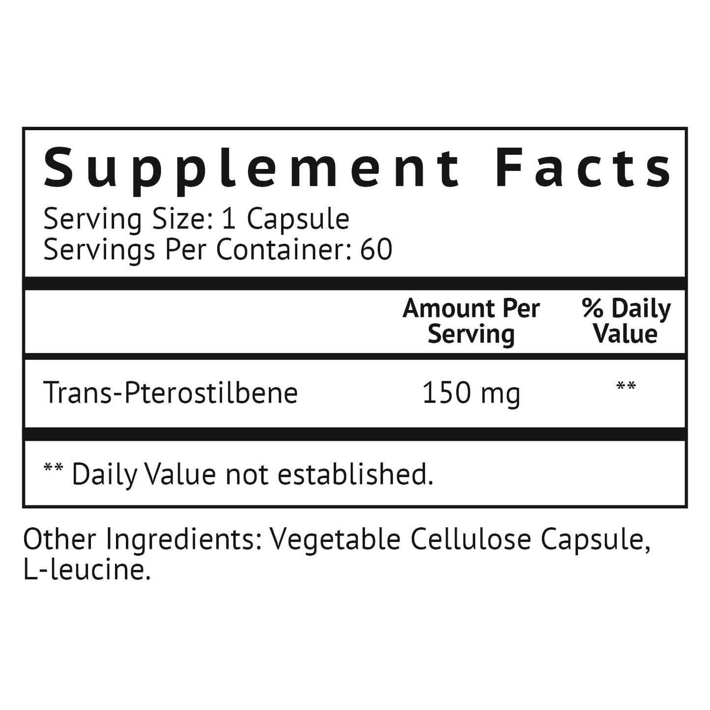 VitaMonk Pterostilbene 150mg Capsules, 60 Count