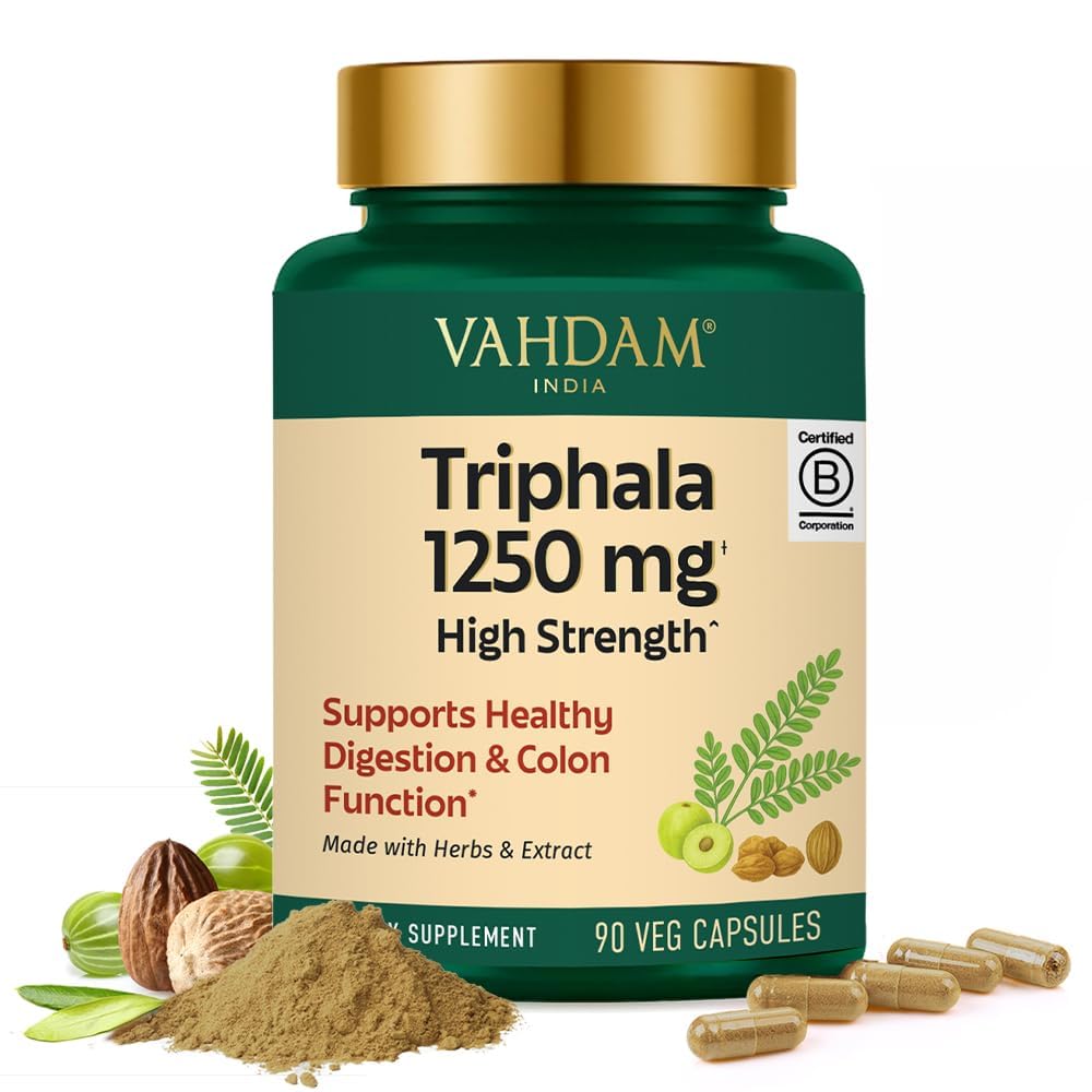 VAHDAM Triphala 1250 mg Capsules, 90 Count