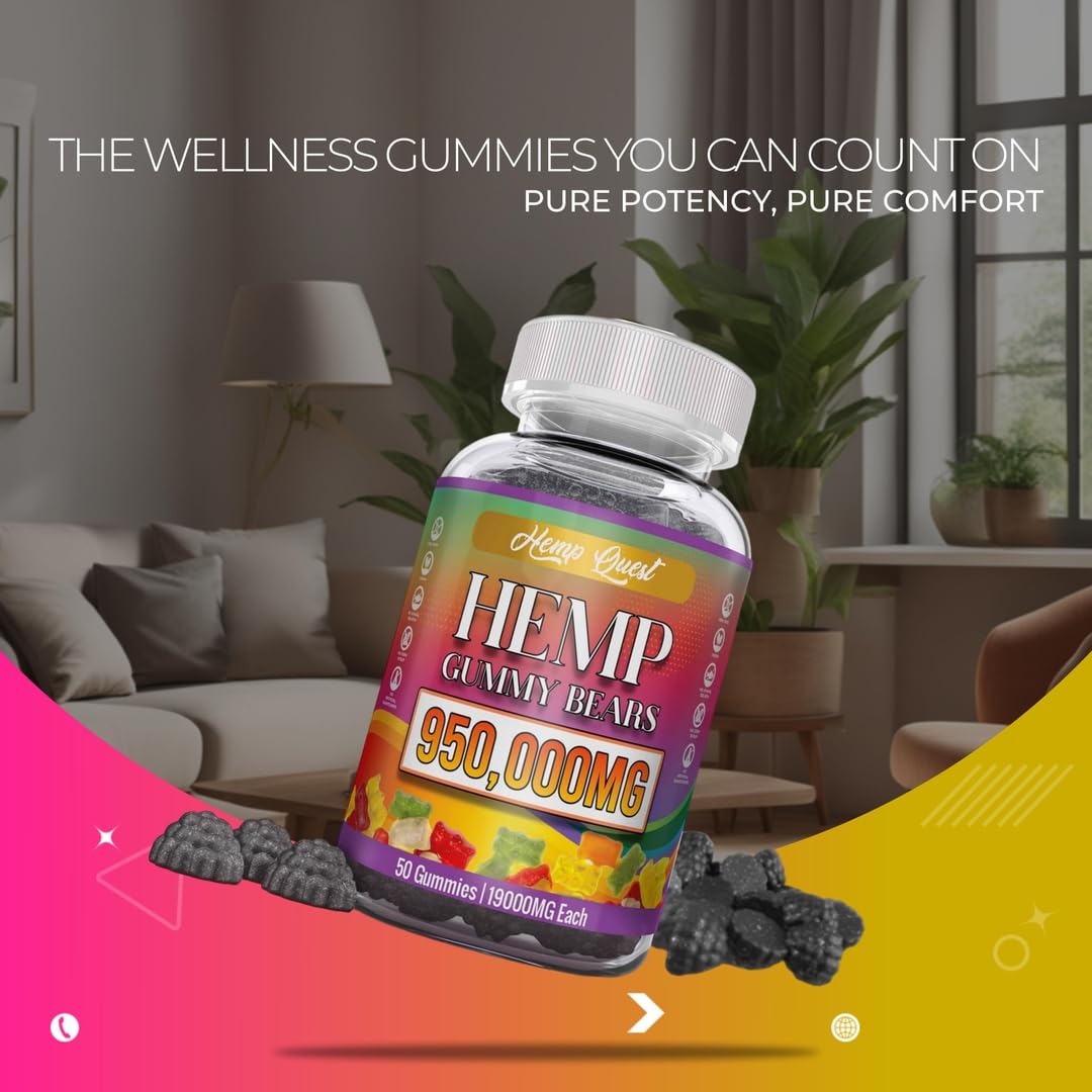 The CBD Project Hemp Gummies Neuropathy Nerve Support Supplement High Potency Gummy 50 Count