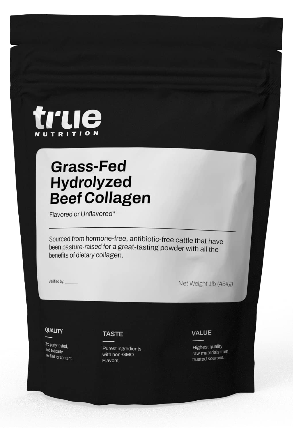 True Nutrition Hydrolyzed Collagen Powder, Unflavored, 16 oz