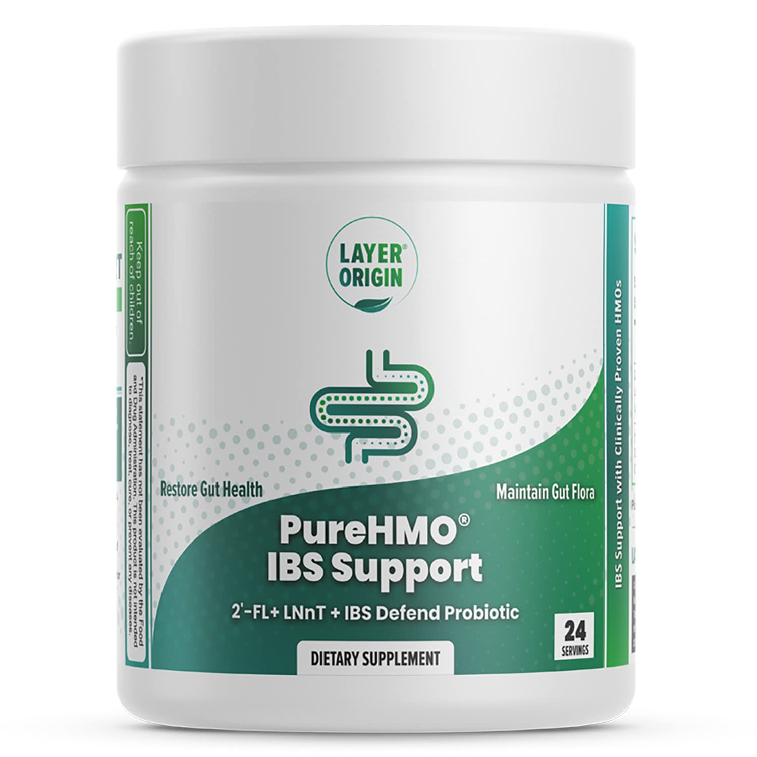 Layer Origin PureHMO IBS Support Powder 4.38 oz