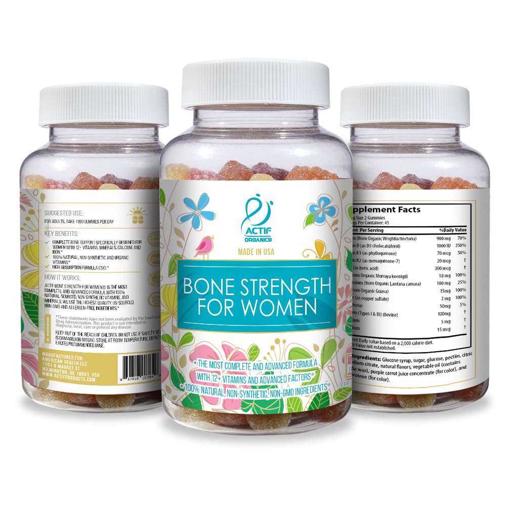 ACTIF Bone Strength Support for Women with 12+ Advanced Factors Softgel 1 Count