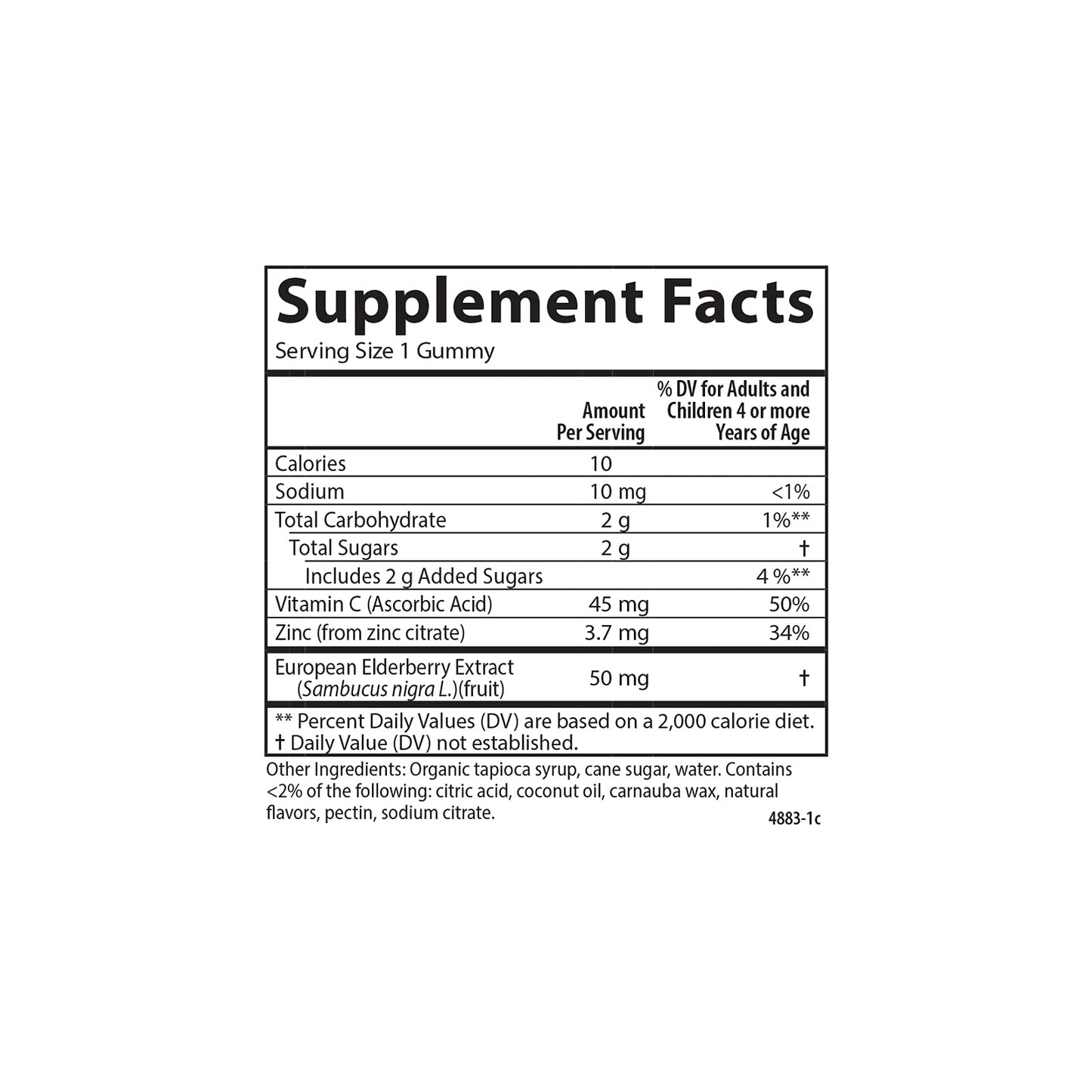 Carlson Kid's Black Elderberry Gummies with Vitamin C & Zinc, Immune Support, 60 Gummies
