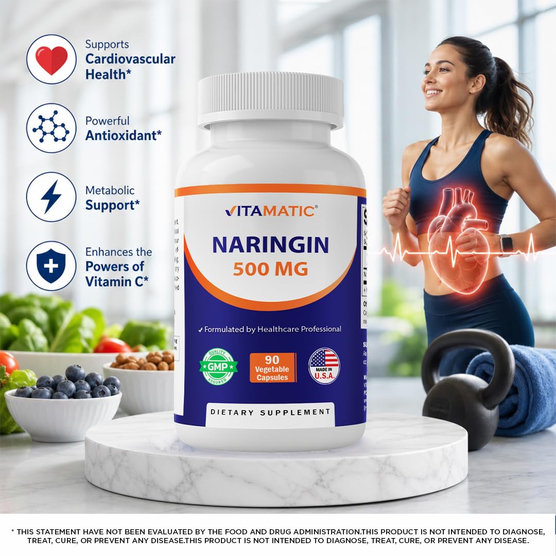 Vitamatic Naringin 500 mg Capsule, 90 Capsules