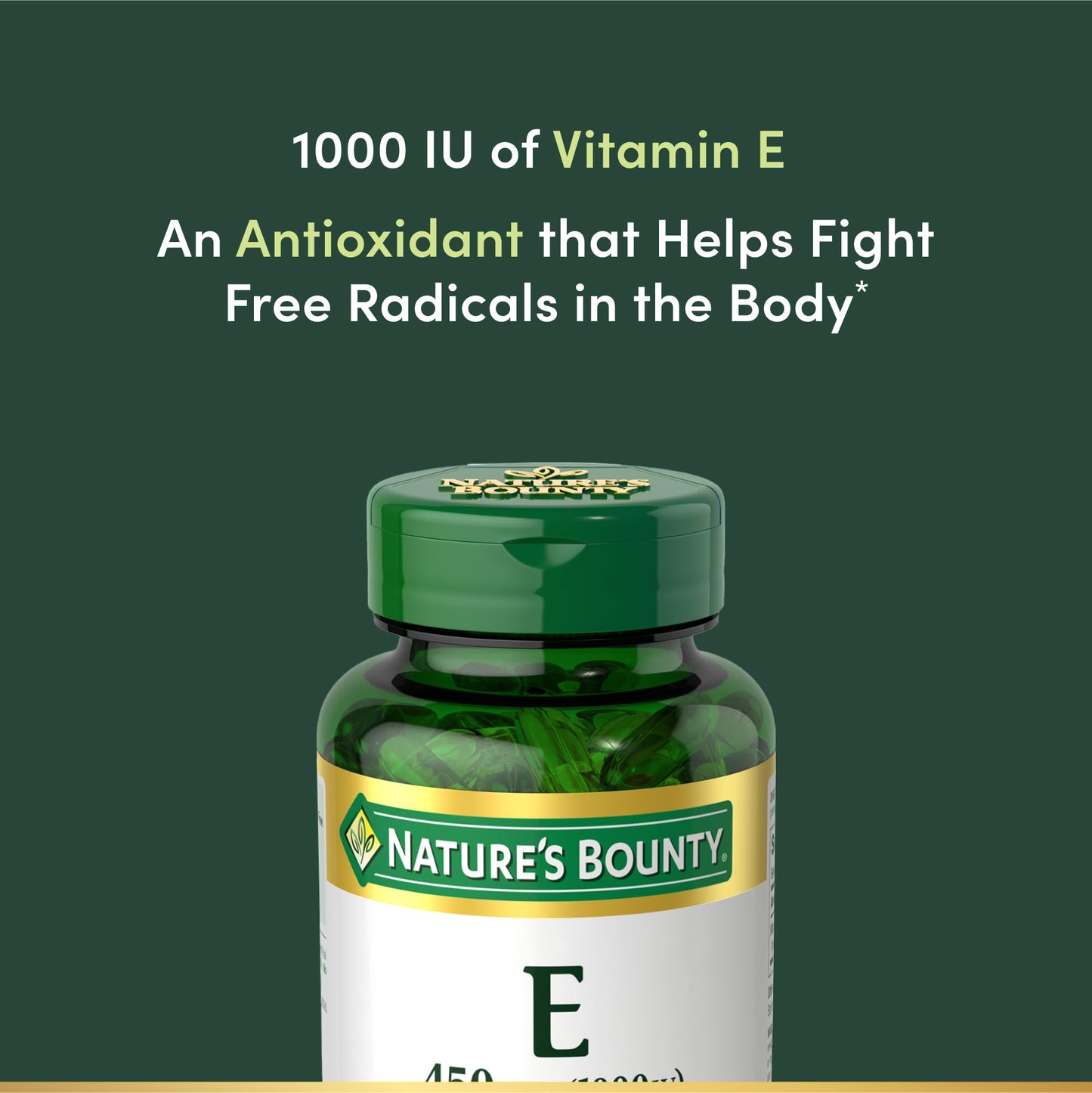 Nature's Bounty Vitamin E 1000 IU Softgel, 180 Softgels