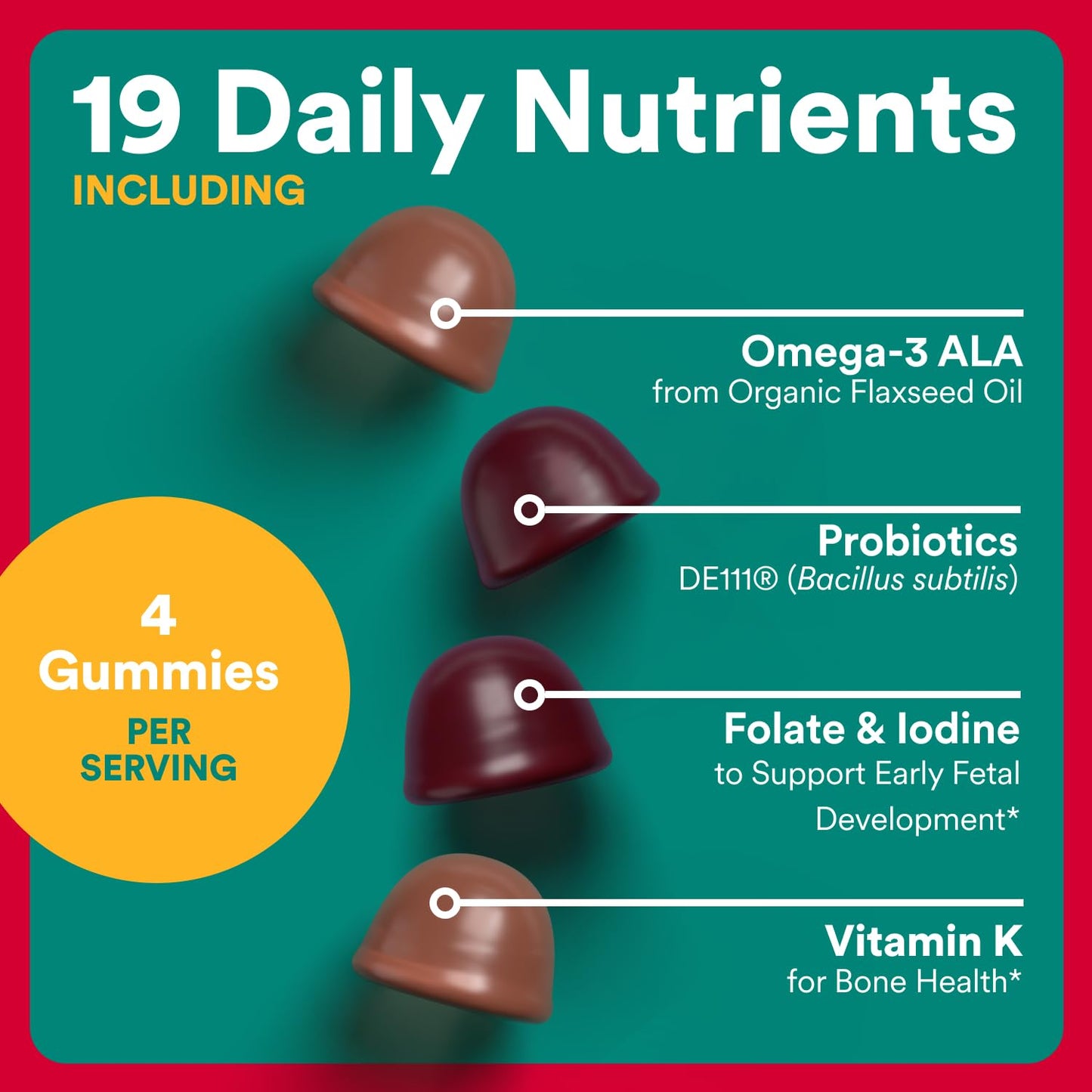SmartyPants Organic Prenatal Vitamins for Women Gummy 1 Count