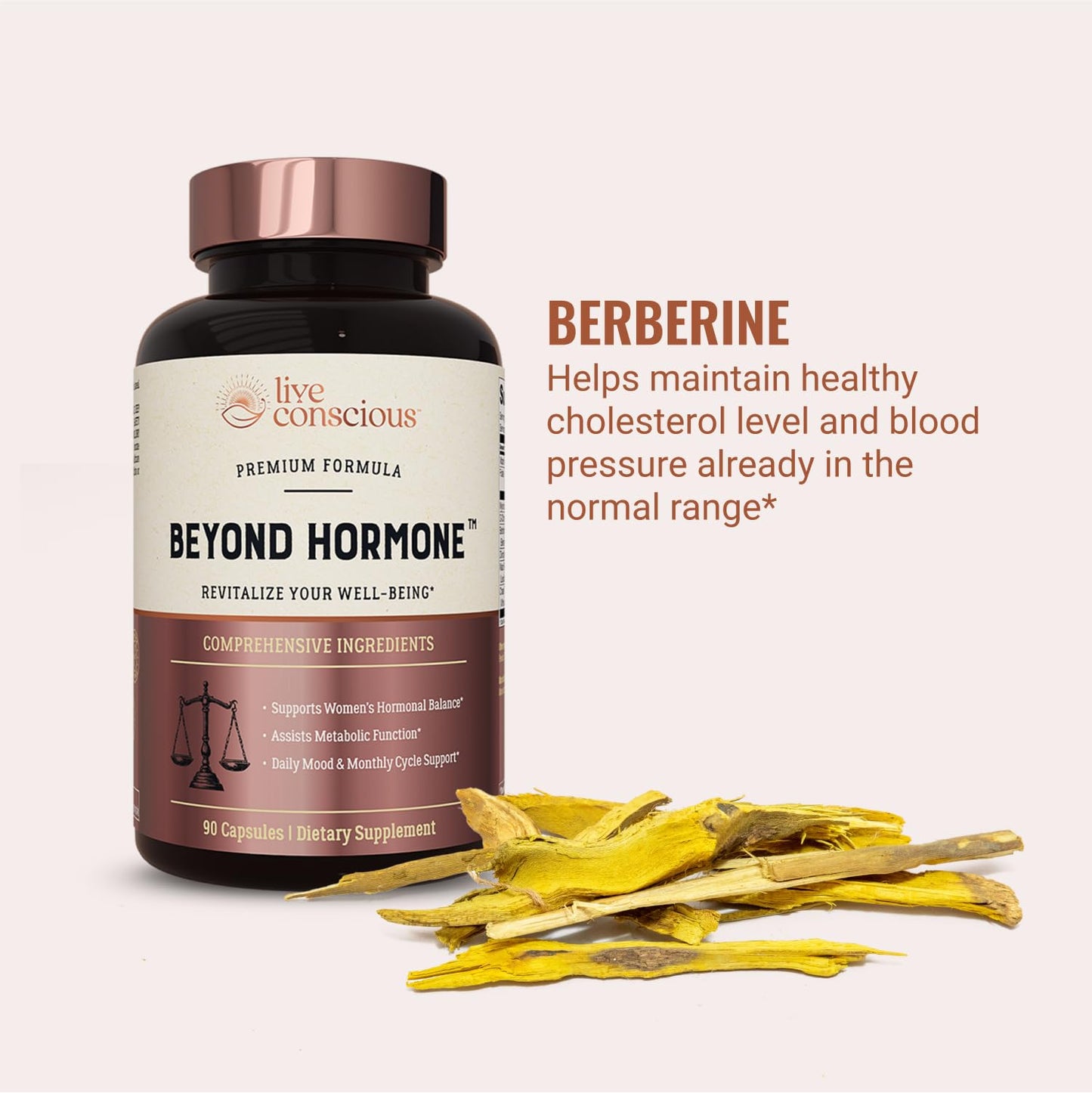 Live Conscious Beyond Hormone Daily Menopause & PMS Supplement Capsule 90 Count