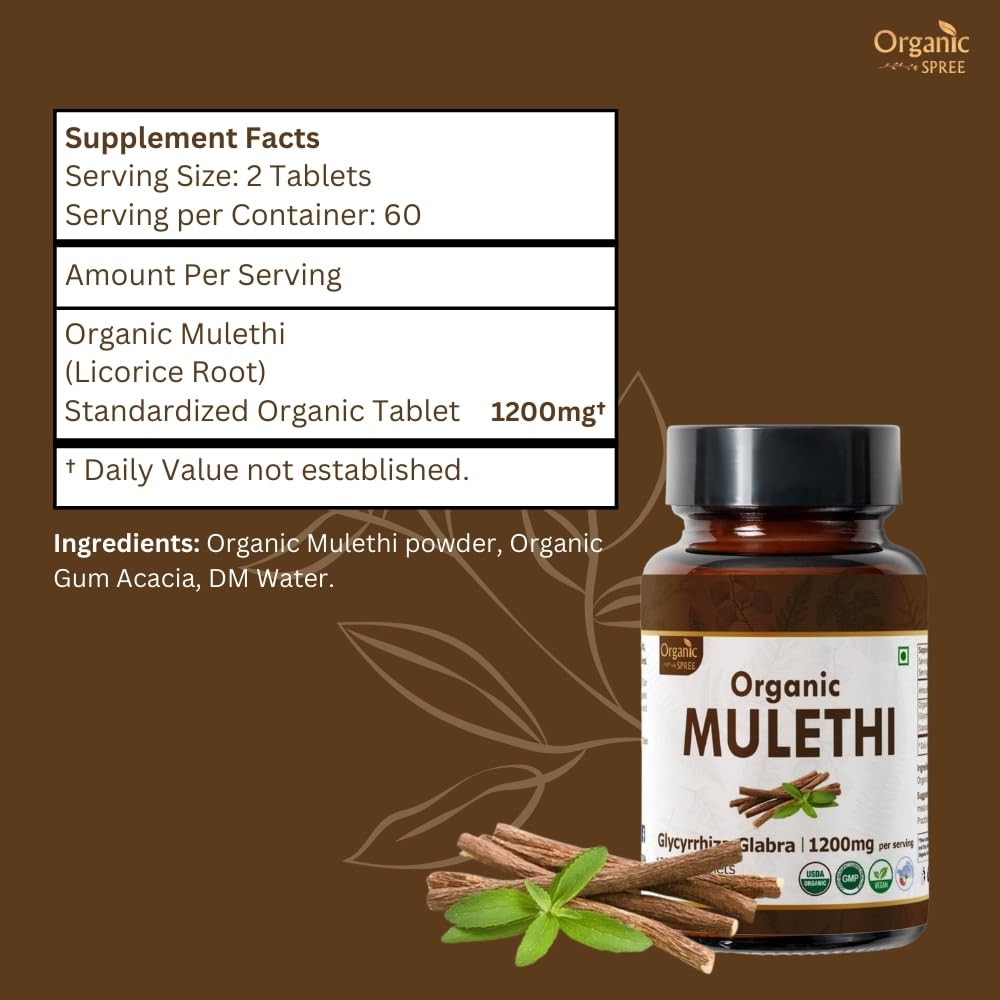 ORGANIC SPREE Mulethi Licorice Root 360 Tablets