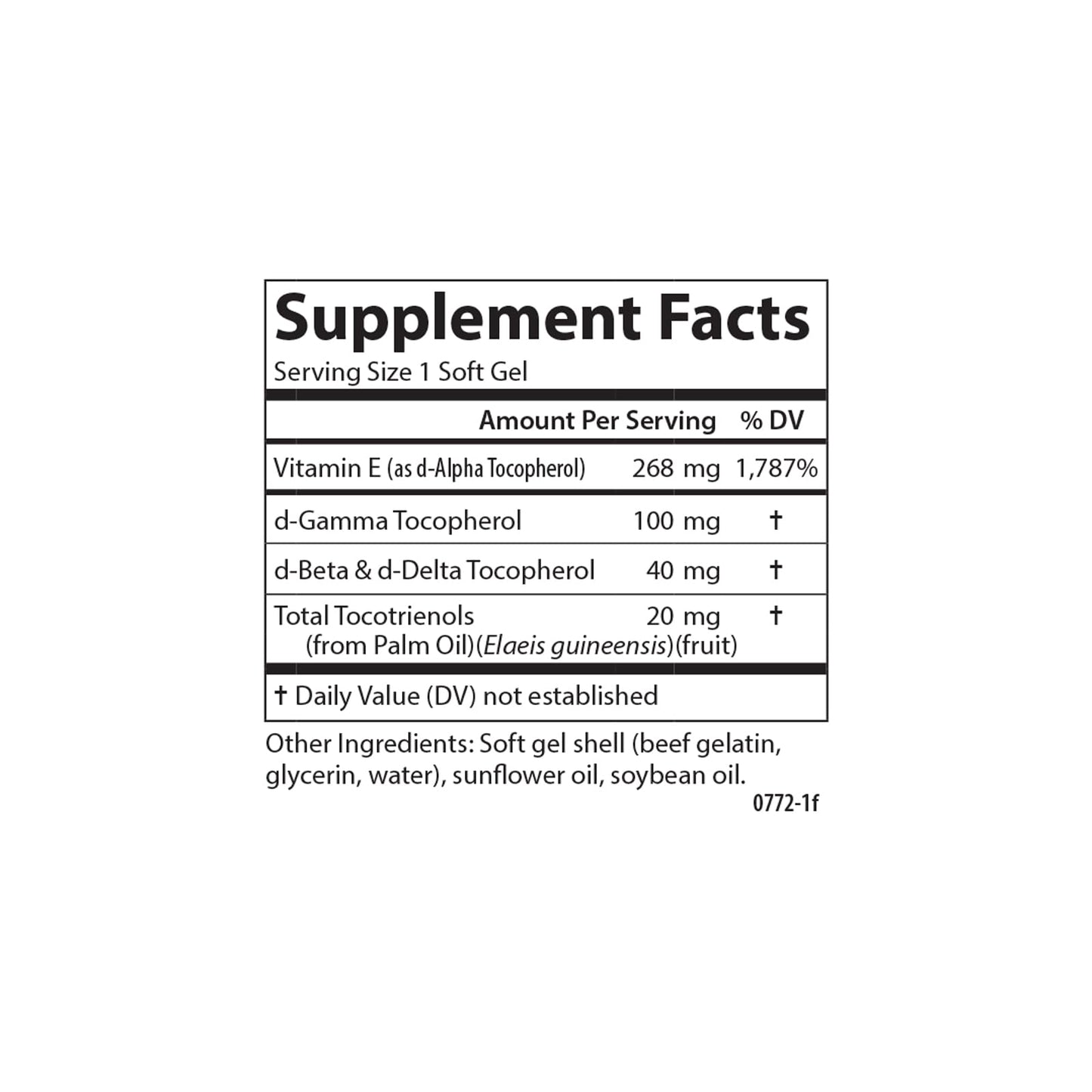 Carlson E-Gems Elite Vitamin E 400 IU with Tocopherols & Tocotrienols Softgels 240