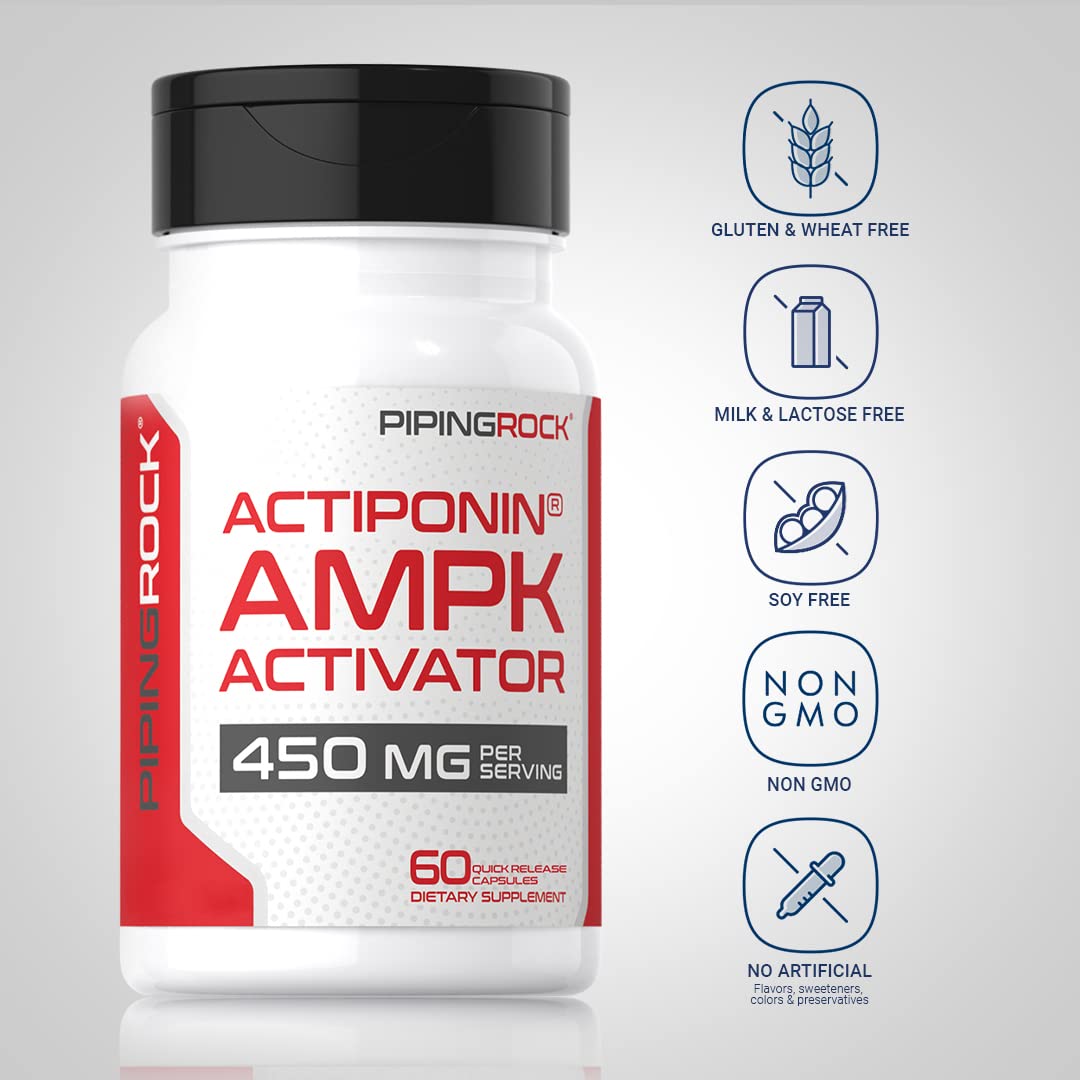 Piping Rock AMPK Metabolic Activator Supplement 450 mg Capsule, 60 Count