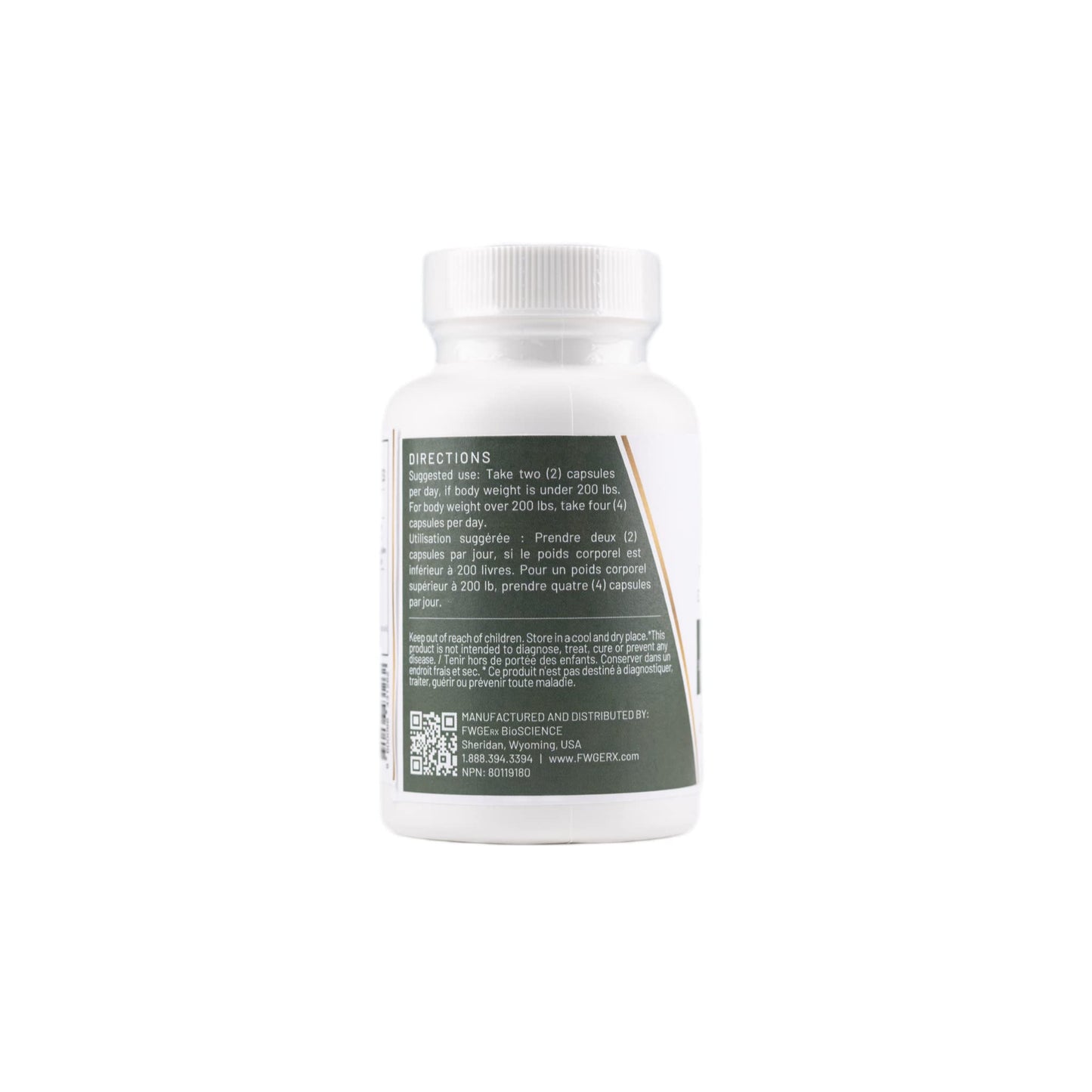FWGE Rx BioSCIENCE Spermidine Immune Defense and Cellular Health 60 Capsules