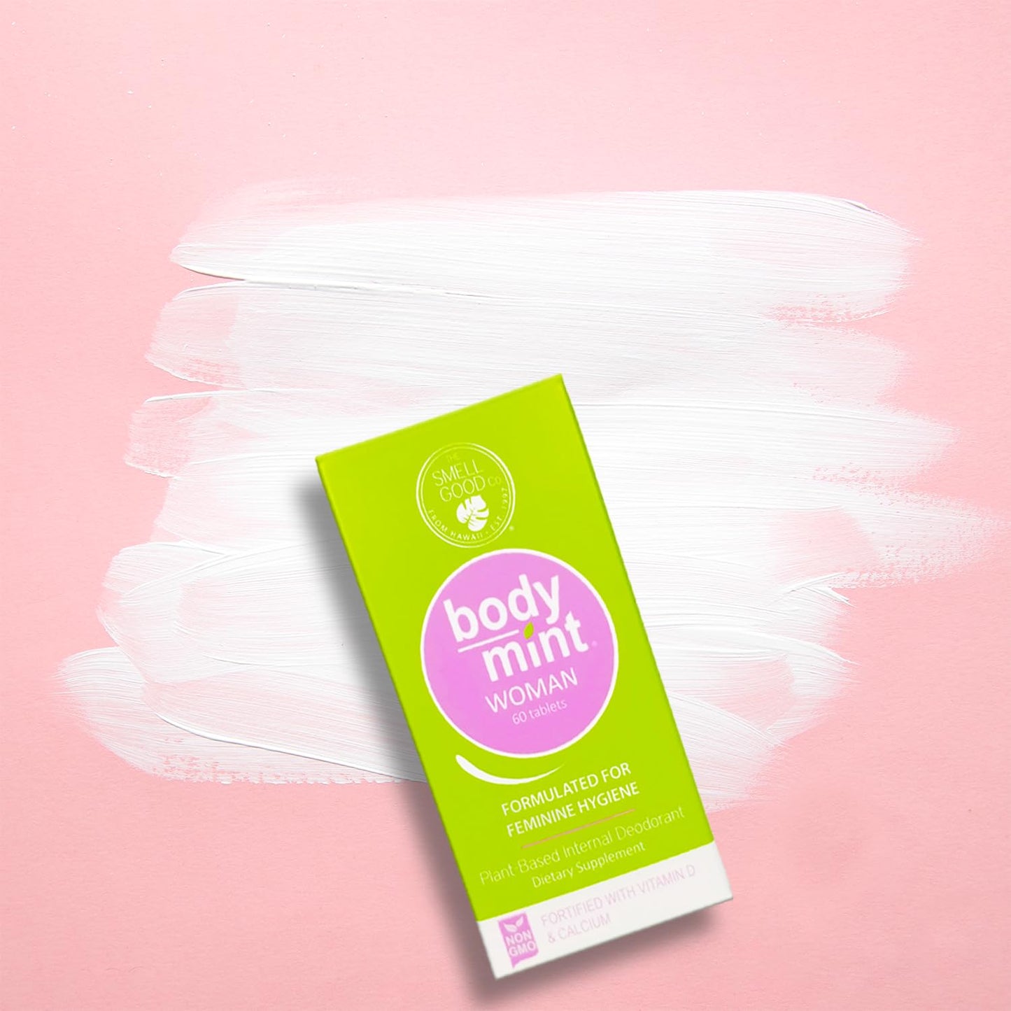 Body Mint Chlorophyll Deodorizing Supplement for Full Body Feminine Hygiene & Freshness, Aluminum-Free Plant-Based Internal Deodorant, All-Day Protection & Odor Control, 50 Tablets