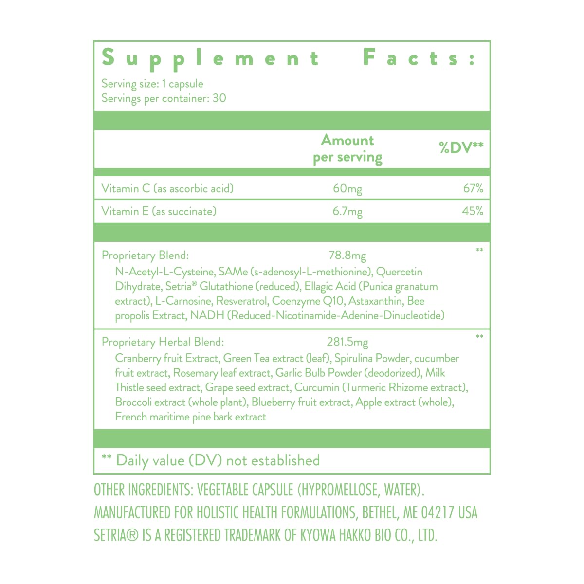 Holistic Health Ultifend Antioxidant Blend 30 Capsules