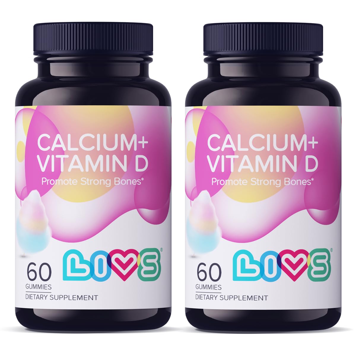 LIVS Calcium & Vitamin D3 Gummies 120 Count