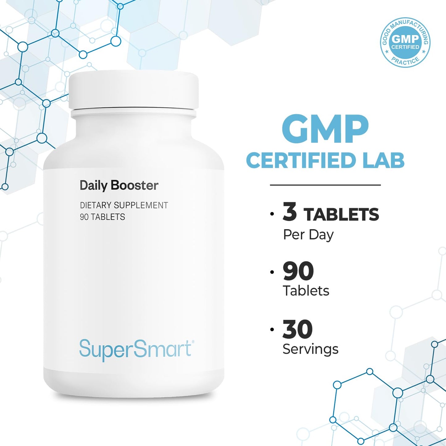 Supersmart Daily Booster Advanced Formula Tablets 90 Count