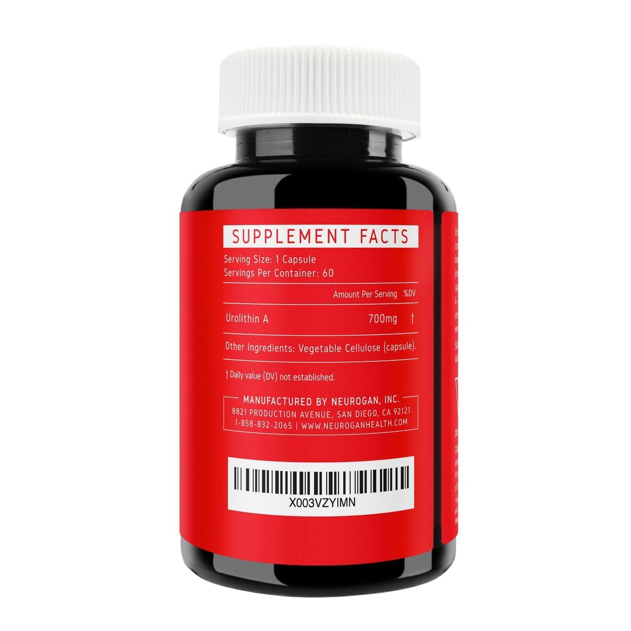 Neurogan Urolithin A Supplement Capsules 700mg, 60 Count