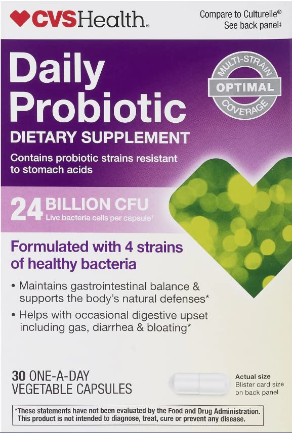 CVS Health Maximum Strength Probiotic Dietary Supplement 30 Capsules