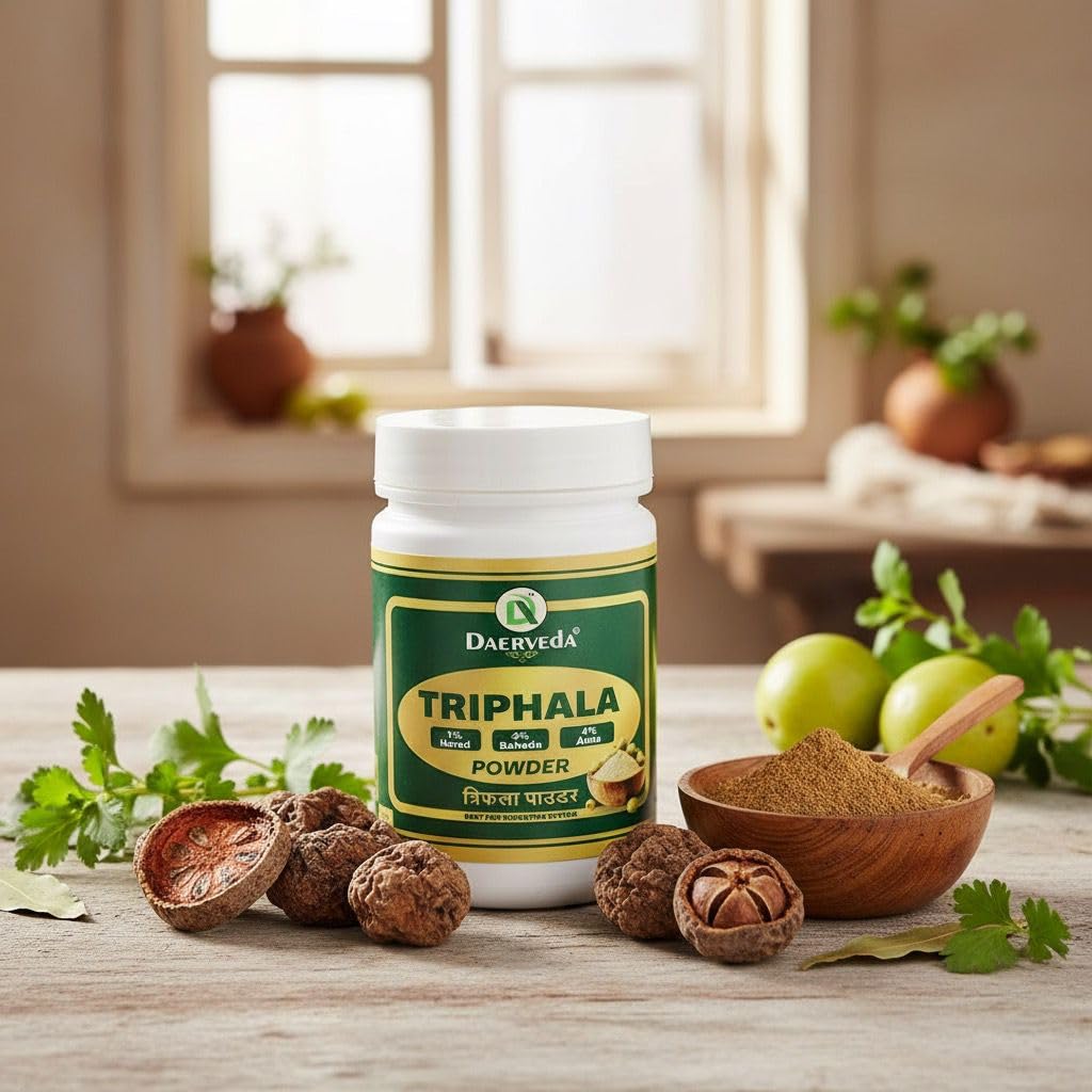 Daerveda Triphala Amrit Powder for Digestive System, Skin & Hair Health, 3.53 oz