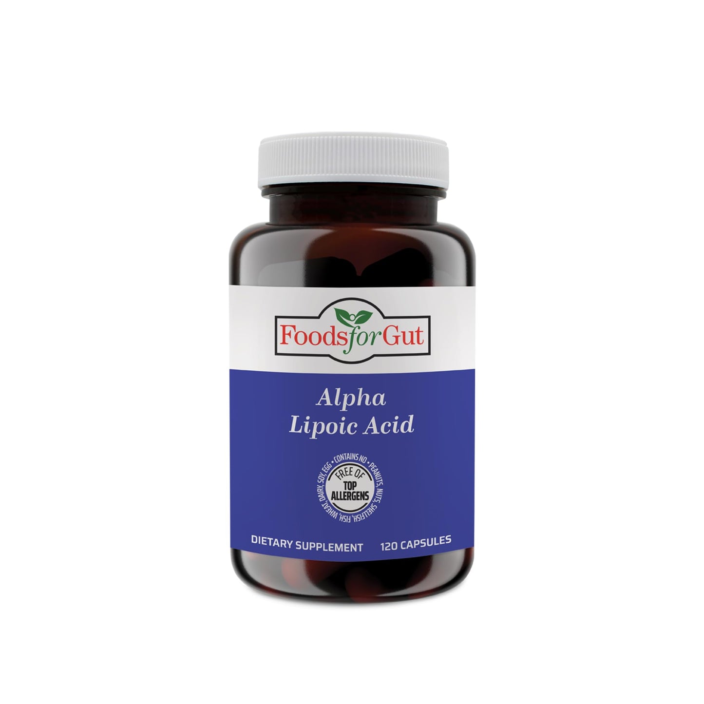 Foods For Gut Alpha Lipoic Acid 650 mg Capsules, 120 Count