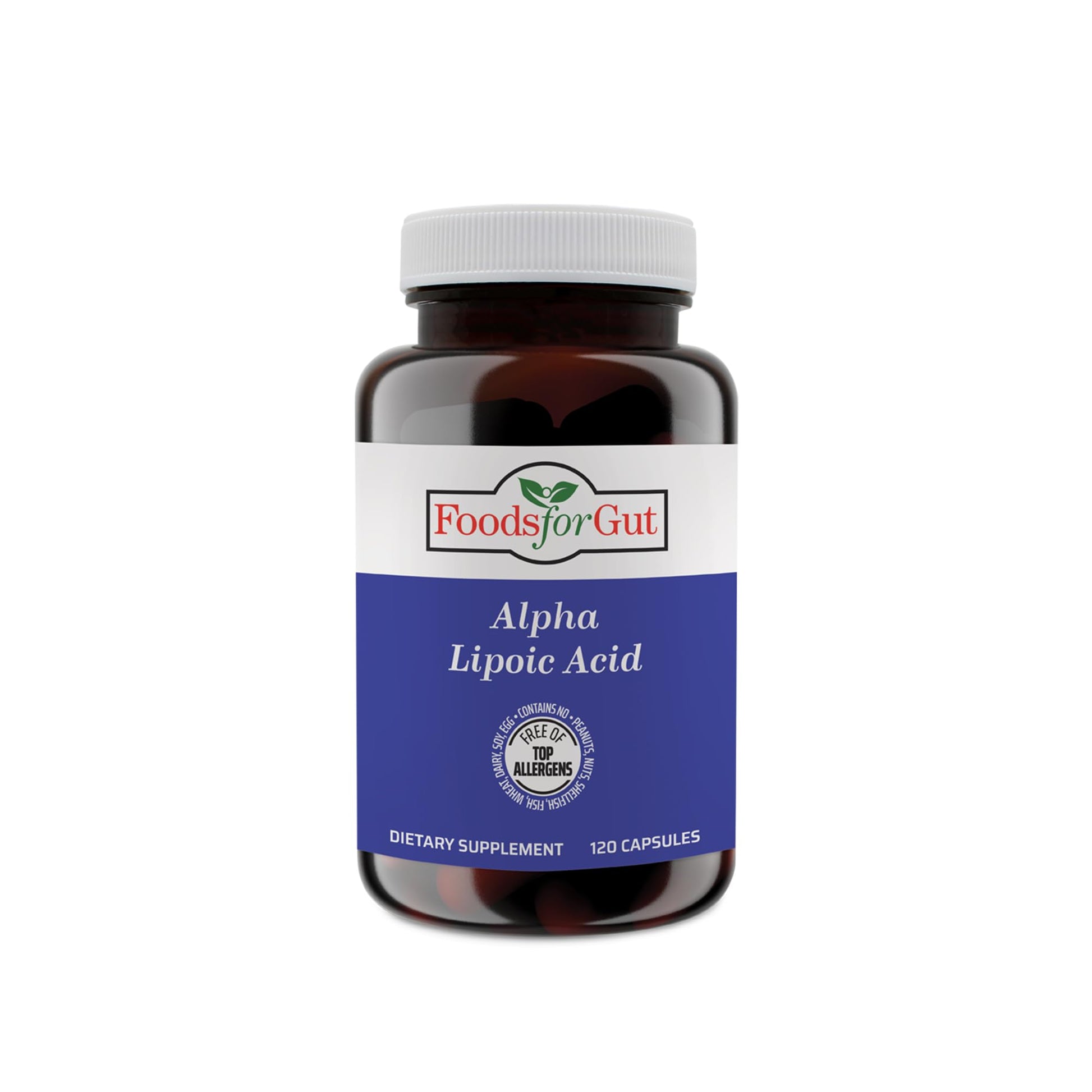 Foods For Gut Alpha Lipoic Acid 650 mg Capsules, 120 Count