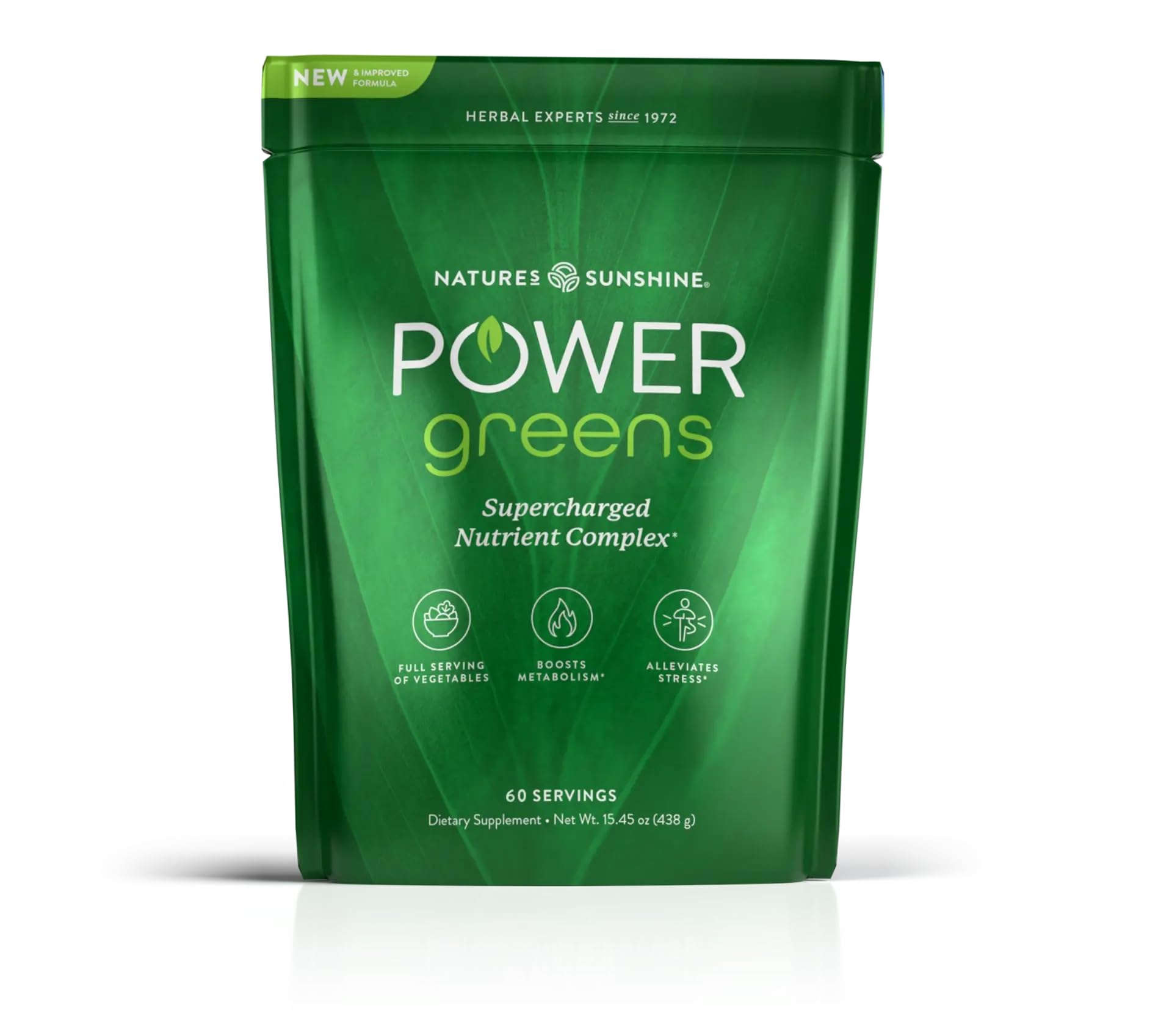 Nature's Sunshine Power Greens Wholefood Performance Greens Powder 15.45 oz