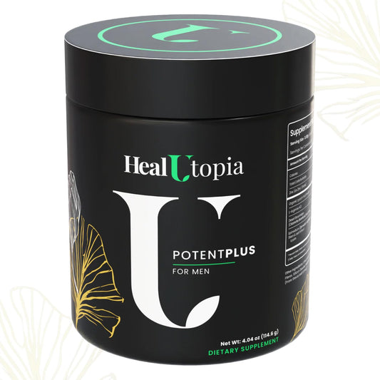 HealUtopia Maximum Men's Stamina, Endurance & Energy Booster with Organic Goji Berry, Cistanche Extract, Horny Goat Weed, Zinc, and L-Arginine Powder 4.04 Ounce