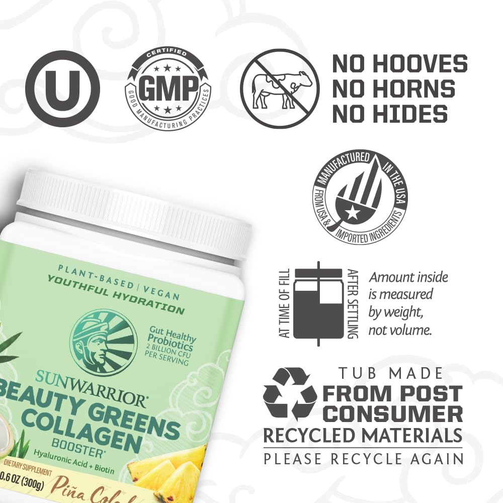 Sunwarrior Vegan Beauty Greens Drink Powder 10.5 Ounce