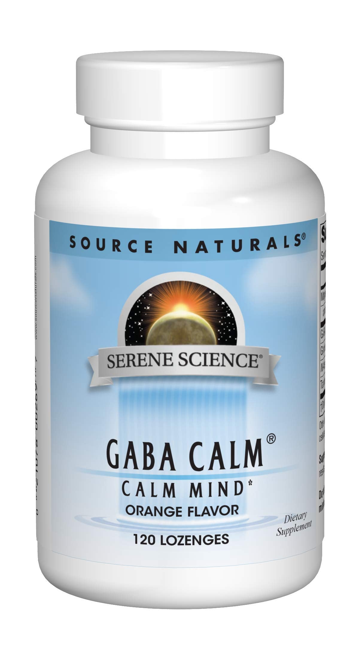Source Naturals GABA Calm 125mg Orange Flavor Lozenges, 120 Count