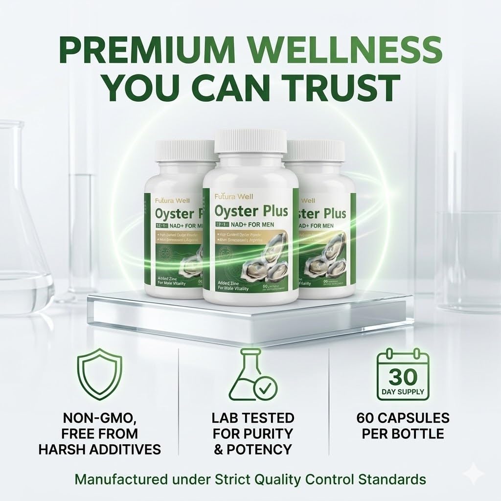Galriva Oyster Extract Capsules with Zinc & Taurine, Oyster Powder Supplement for Men & Women, Vitality Support Formula, Daily Wellness, Energy Metabolism Support, Oyster Complex, 60 Capsules