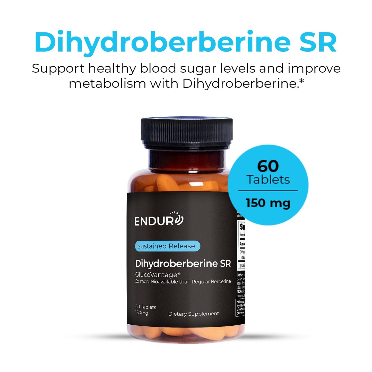Endurance Products Dihydroberberine Berberine SR Tablet, 60 Tablets