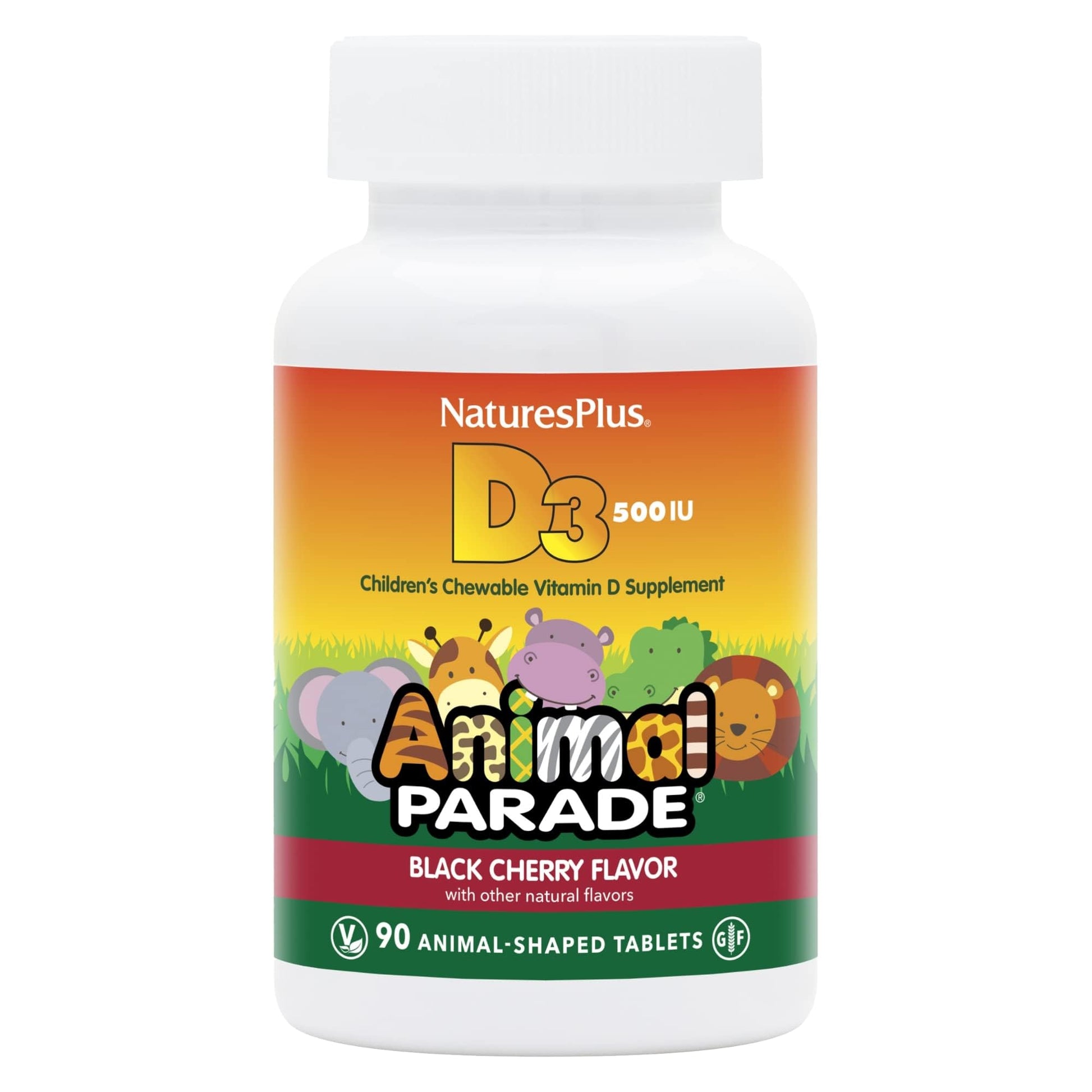 NaturesPlus Animal Parade Vitamin D3 Children’s Chewables 90 Count
