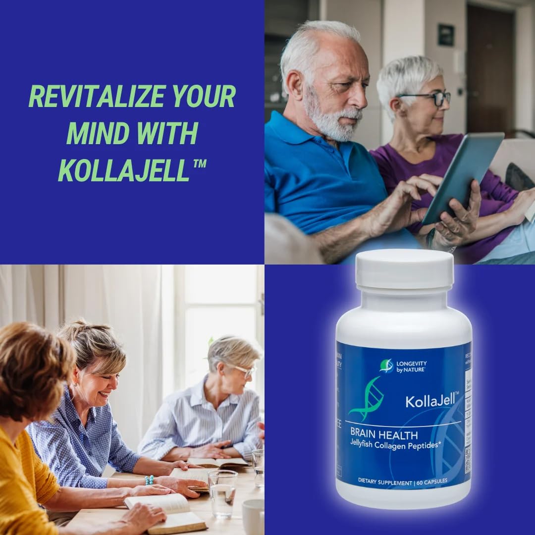 Longevity by Nature KollaJell Brain Supplement Capsules 60 Count
