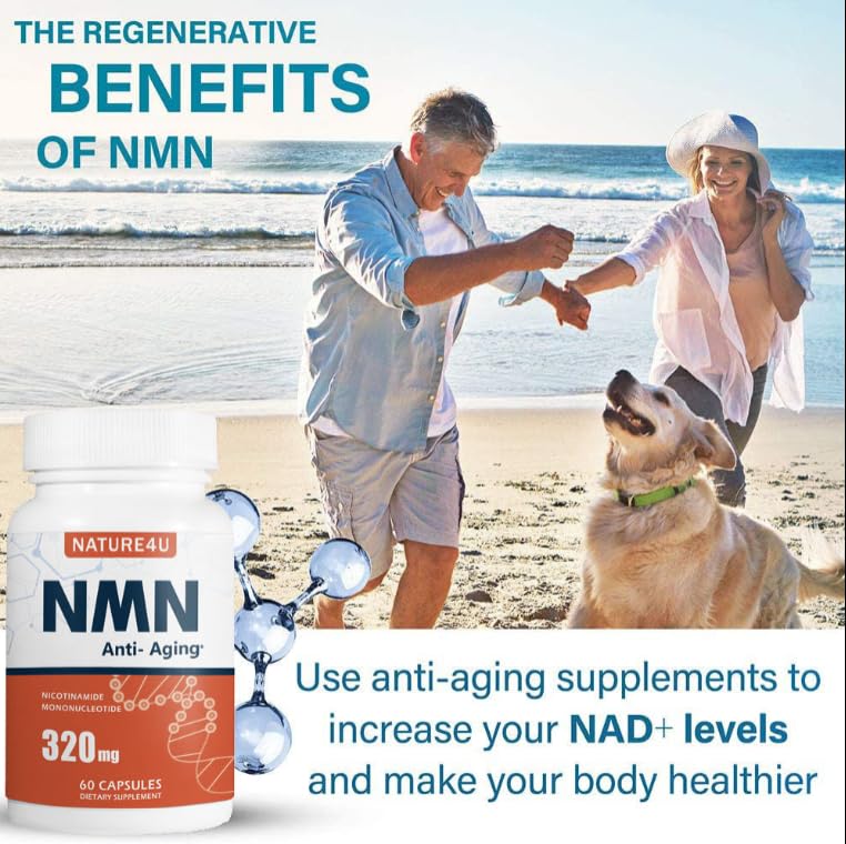 Nature4U NMN Nicotinamide Mononucleotide 320mg Capsule, 30 Count
