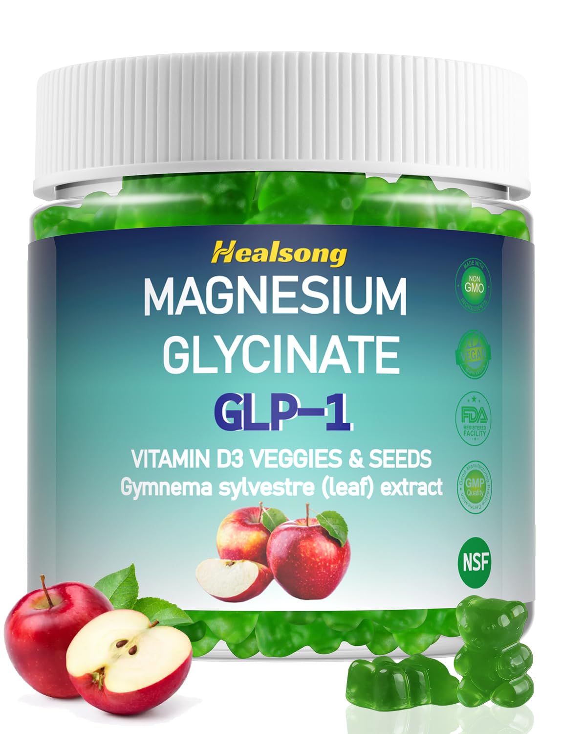 YUMOYI SPRUCE JIYIN Magnesium Glycinate Gummies 400mg, 120 Count